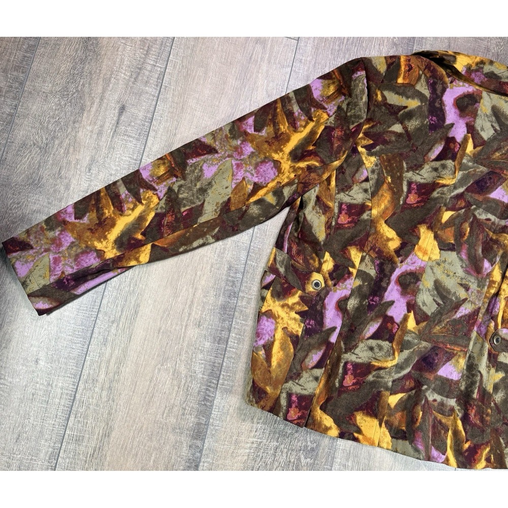 Christopher Banks Fall Colors Blazer Jean Jacket Style Size M Cotton Poly NWT - Picture 6 of 12
